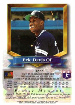 Eric Davis  baseball card collectible - Main Image 2