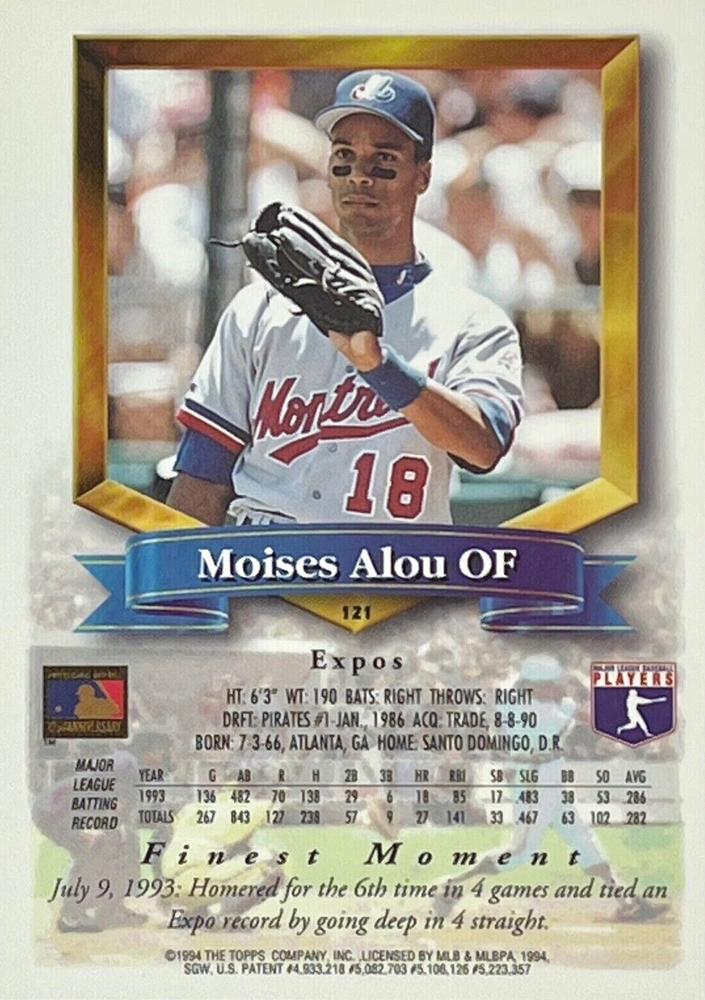 Moises Alou  baseball card collectible - Main Image 2