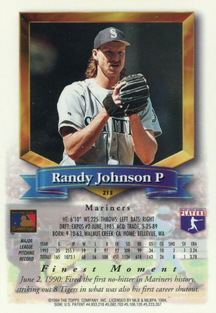 Randy Johnson  baseball card collectible - Main Image 2