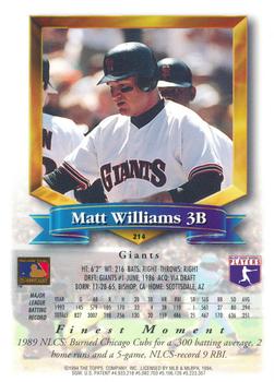 Matt Williams  baseball card collectible - Main Image 2