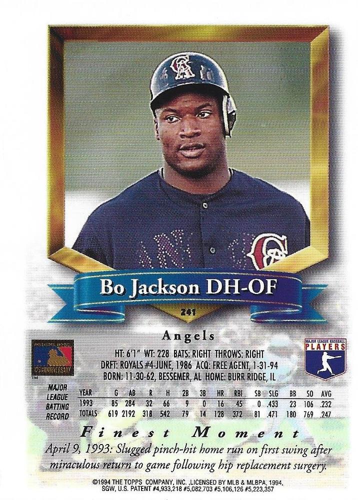 Bo Jackson  baseball card collectible - Main Image 2