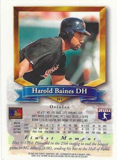 Harold Baines  baseball card collectible - Main Image 2