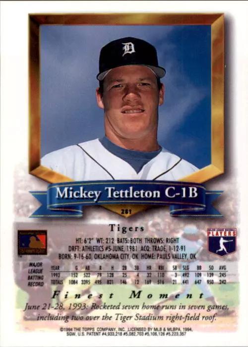 Mickey Tettleton  baseball card collectible - Main Image 2