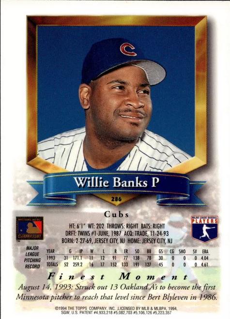 Willie Banks  baseball card collectible - Main Image 2