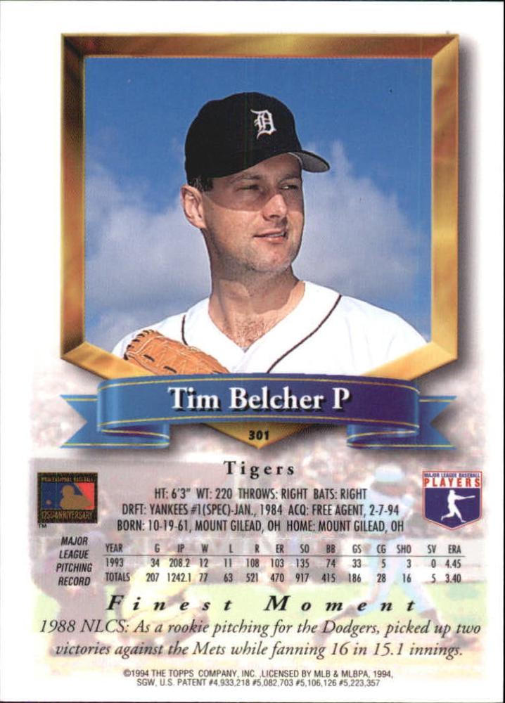 Tim Belcher  baseball card collectible - Main Image 2