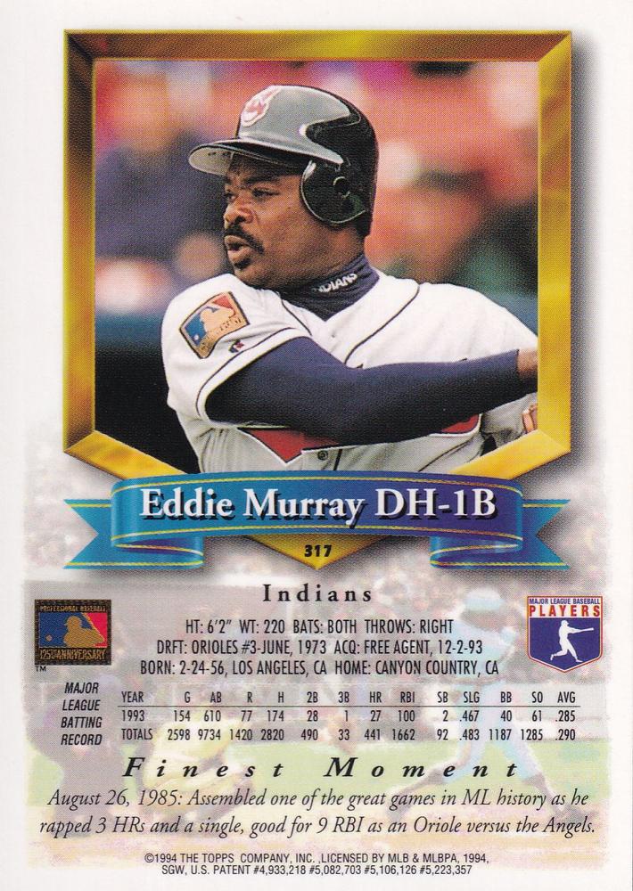 Eddie Murray  baseball card collectible - Main Image 2