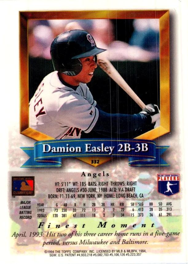 Damion Easley  baseball card collectible - Main Image 2