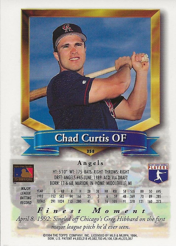 Chad Curtis  baseball card collectible - Main Image 2