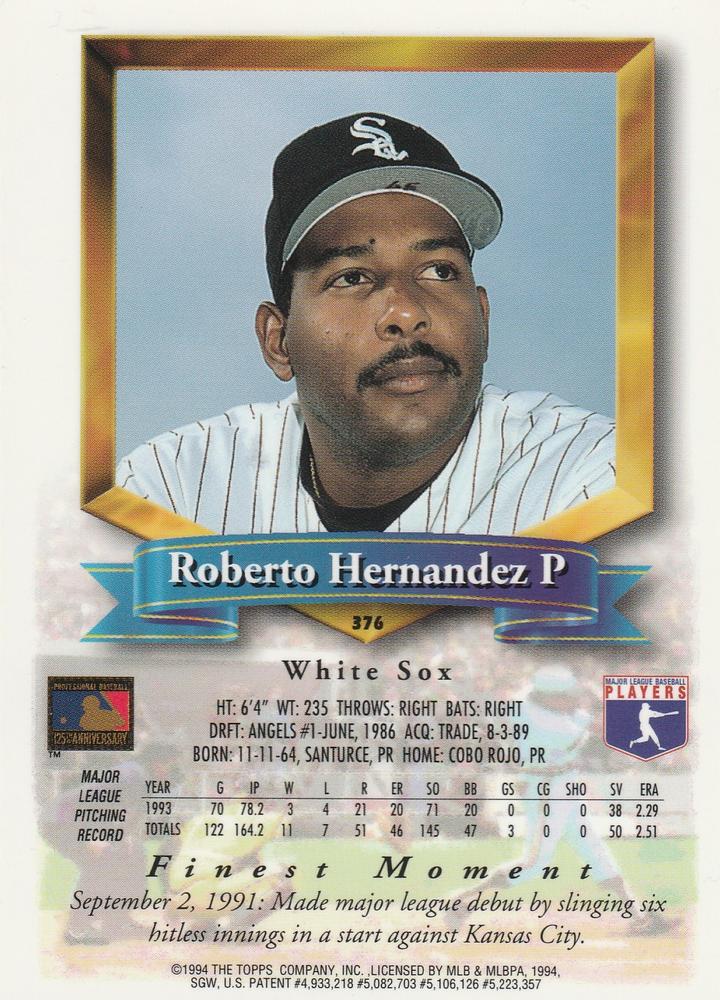 Roberto Hernandez  baseball card collectible - Main Image 2