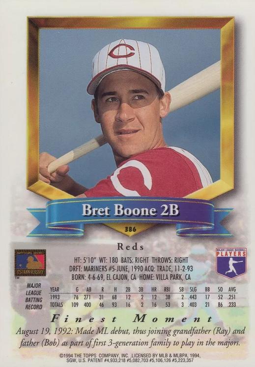 Bret Boone  baseball card collectible - Main Image 2
