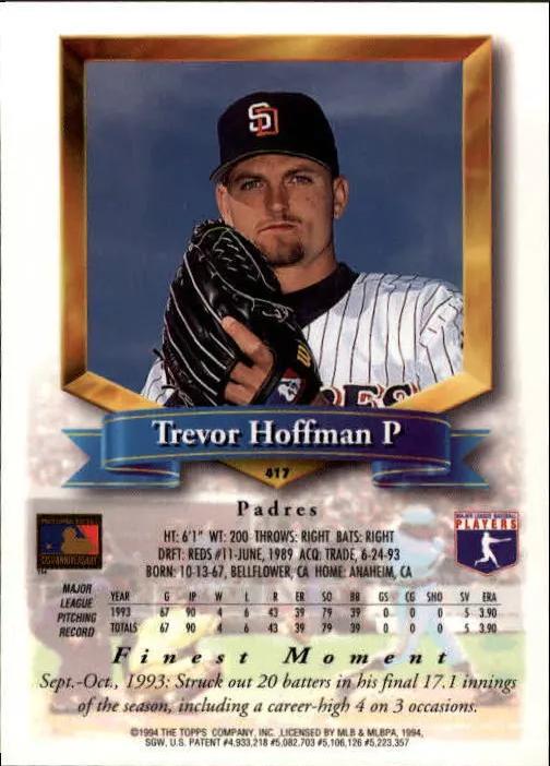 Trevor Hoffman  baseball card collectible - Main Image 2