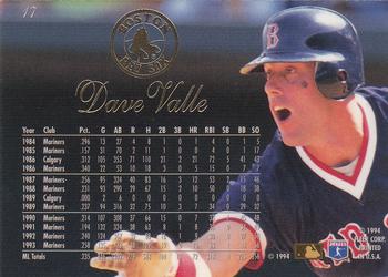 Dave Valle  baseball card collectible - Main Image 2