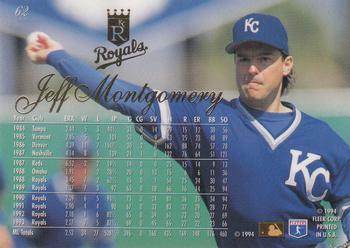 Jeff Montgomery  baseball card collectible - Main Image 2