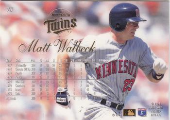 Matt Walbeck  baseball card collectible - Main Image 2