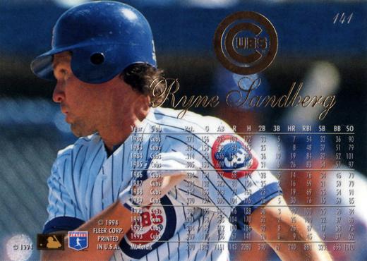 Ryne Sandberg  baseball card collectible - Main Image 2