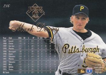 Mark Dewey  baseball card collectible - Main Image 2