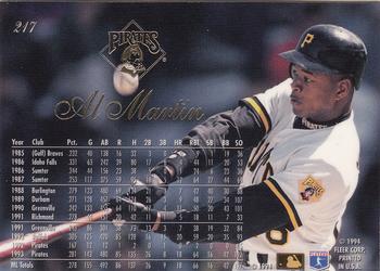 Al Martin  baseball card collectible - Main Image 2