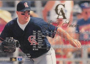 J.T. Snow  baseball card collectible - Main Image 2