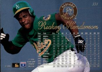 Rickey Henderson  baseball card collectible - Main Image 2