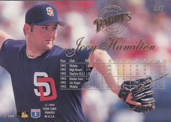 Joey Hamilton  baseball card collectible - Main Image 2