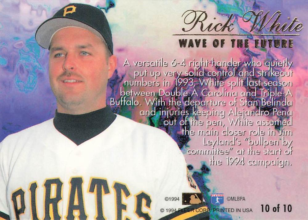 Rick White  baseball card collectible - Main Image 2
