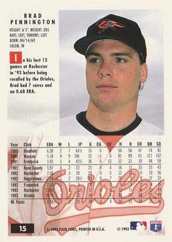 Brad Pennington  baseball card collectible - Main Image 2