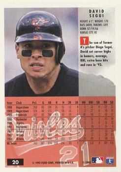 David Segui  baseball card collectible - Main Image 2