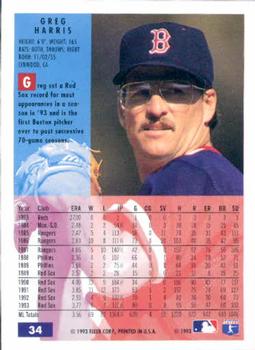 Greg Harris  baseball card collectible - Main Image 2