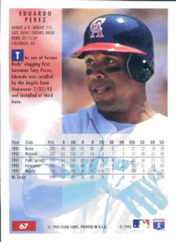 Eduardo Perez  baseball card collectible - Main Image 2