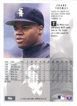 Frank Thomas  baseball card collectible - Main Image 2