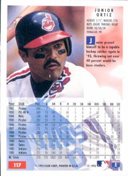 Junior Ortiz  baseball card collectible - Main Image 2