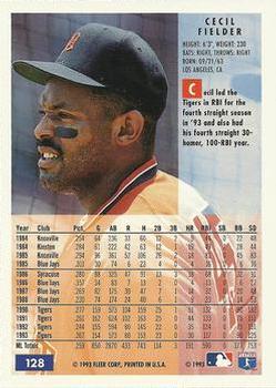 Cecil Fielder  baseball card collectible - Main Image 2