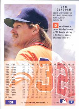 Dan Gladden  baseball card collectible - Main Image 2