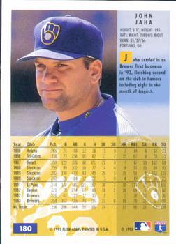 John Jaha  baseball card collectible - Main Image 2