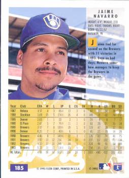 Jaime Navarro  baseball card collectible - Main Image 2