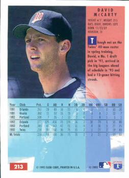 David McCarty  baseball card collectible - Main Image 2