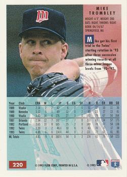 Mike Trombley  baseball card collectible - Main Image 2