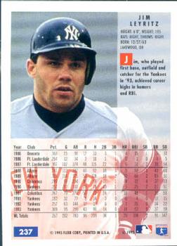 Jim Leyritz  baseball card collectible - Main Image 2