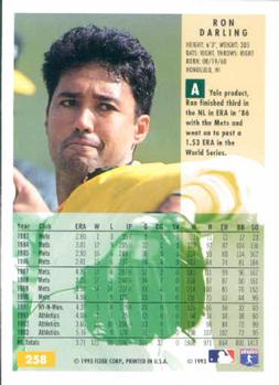 Ron Darling  baseball card collectible - Main Image 2