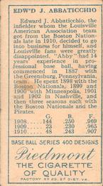 Ed Abbaticchio  baseball card collectible - Main Image 2