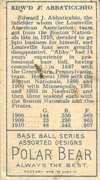 Ed Abbaticchio  baseball card collectible - Main Image 2