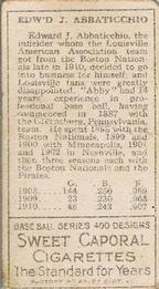 Ed Abbaticchio  baseball card collectible - Main Image 2