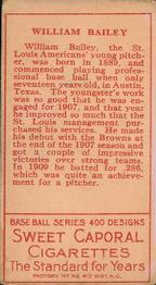 Bill Bailey  baseball card collectible - Main Image 2