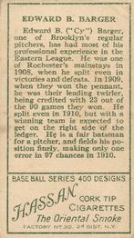 E.B. Barger  baseball card collectible - Main Image 2