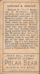 E.B. Barger  baseball card collectible - Main Image 2