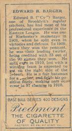 E.B. Barger  baseball card collectible - Main Image 2