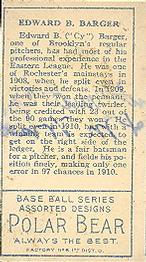 E.B. Barger  baseball card collectible - Main Image 2