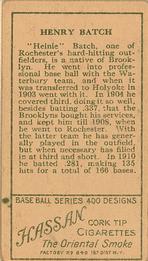 Emil Batch  baseball card collectible - Main Image 2