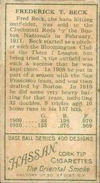 Fred Beck  baseball card collectible - Main Image 2