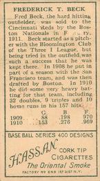 Fred Beck  baseball card collectible - Main Image 2